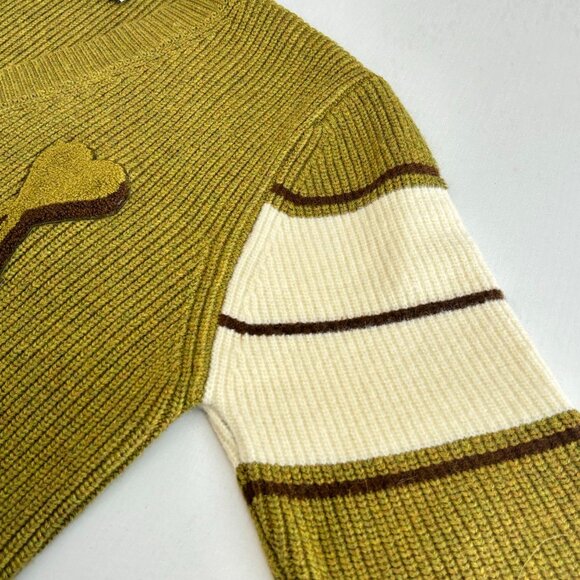 Ami Paris Green Wool College Sweater - Picture 6 of 9